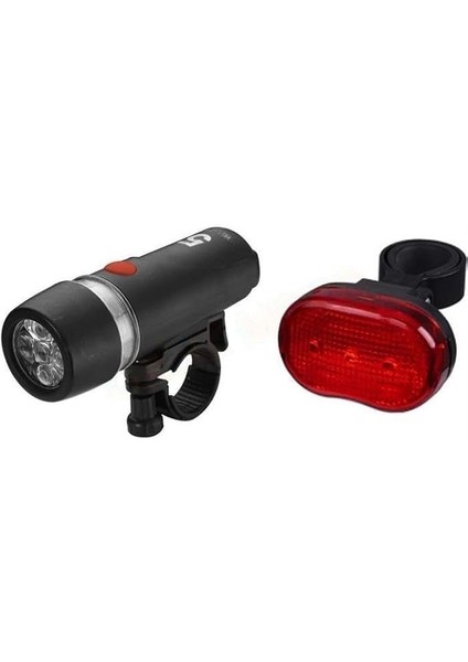 Pilli Bisiklet Ön Arka Far Stop Lambası Seti