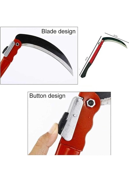 Katlanır Tırpan Ağaç Dal Ot Çalı Kesme Budama Orak ve Tırpan Taşı Eğe Bileme Seti 3 Parça Bahçe Seti indirimleri