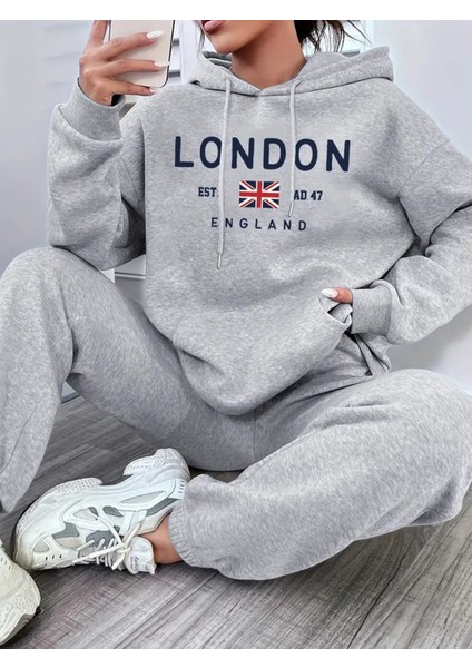 Patterned Fleece Hoodie Set