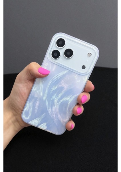 Apple iPhone 17 Pro Uyumlu – Tüylü Hologramlı Yumuşak Silikon Kılıf, Darbeye Karşı Dayanıklı Kapak