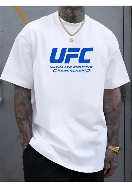 Erkekler Için Günlük Grafiti Baskılı Tişört Cesur "off!" Grafik Tasarımı