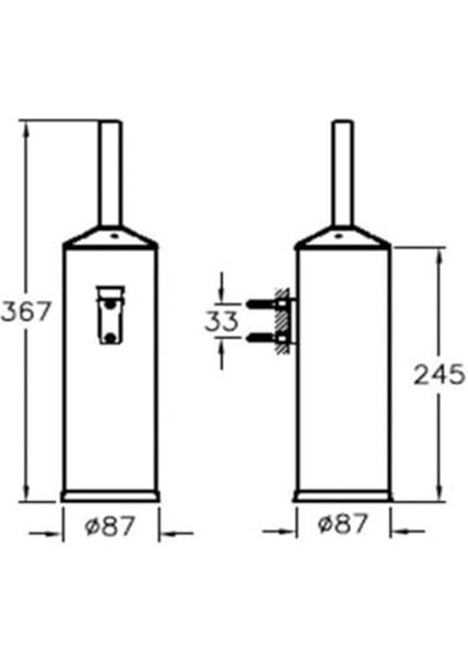 Arkitekta A44287 Tuvalet Fırçalığı Duvardan Parlak Paslanmaz Çelik fiyatları