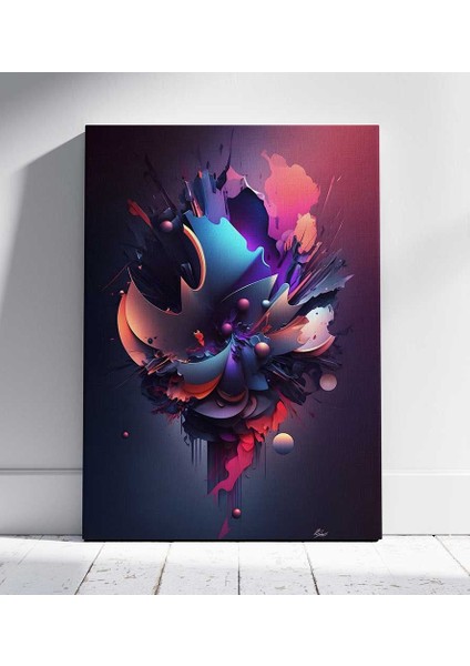 Galaktik Çiçeklenme Oturma Odası Salon Kanvas Tablo Duvar Resim