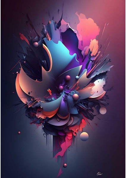 Galaktik Çiçeklenme Oturma Odası Salon Kanvas Tablo Duvar Resim fiyatları