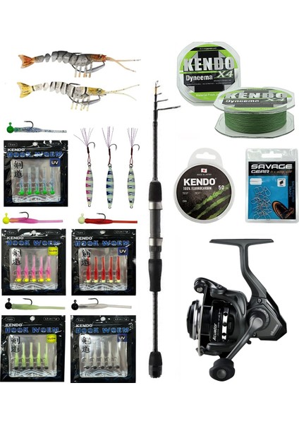 Yekoutdoor Hookworm Lrf Seti Okuma LRF-TELE-706UL 212CM 1-8 gr Lrf Kamışı&okuma Acuador 2500A Olta Makinesi
