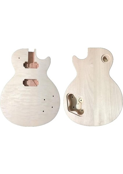 Elektro Gitar Gövdesi Kapitone Akçaağaç Maun Ahşap Topuk Başlığı Kendin Yap Gitar Projesi Için