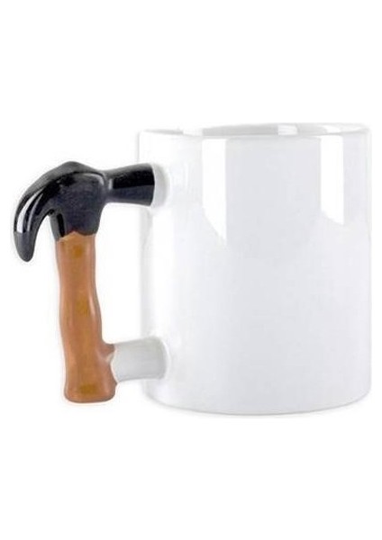 Buffer® Ilginç Hediyelik Çekiç Kulplu Tasarımlı Seramik Kupa Bardağı