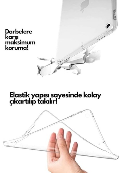 iPad 10. Nesil 10.9 Inç Uyumlu Şeffaf Silikon Tablet Kılıfı Kapak Renksiz 2022 fiyatları