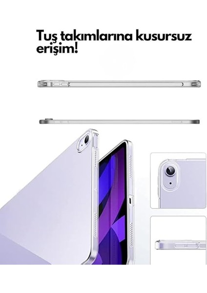 iPad 10. Nesil 10.9 Inç Uyumlu Şeffaf Silikon Tablet Kılıfı Kapak Renksiz 2022 modelleri