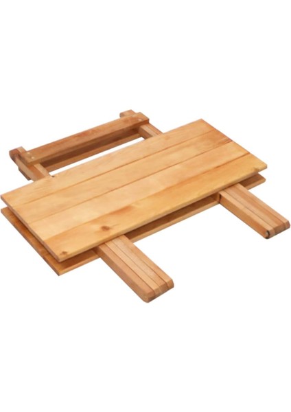 Dekoratif Ahşap Katlanır Masa Piknik Balkon Masası 70CM x 60CM modelleri