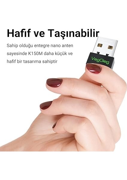 150MBPS 2.4ghz Kablosuz Wi-Fi Alıcı Verici Nano USB Adaptör modelleri