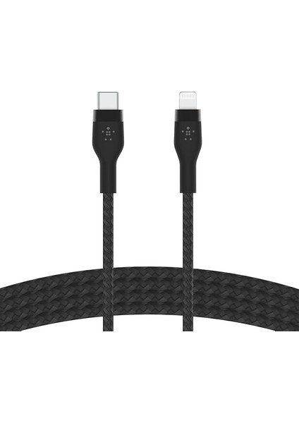 Boostcharge Pro Flex Örgülü Usb-C/lightning Kablosu, 1 M, Mfı Sertifikalı, 20 W, Hızlı Şarj Için, Pd Power Delivery Ile, iPhone 14/14 Plus, 13, 12, Pro, Max, Mini Gibi Cihazlar Için, Siyah