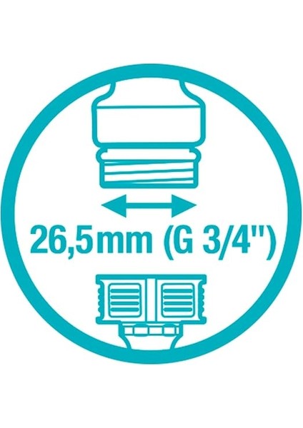 Musluk Bağlantısı 26,5 mm (G 3/4 Inç): Su Hortumu Bağlantısı Için Adaptör, Sıçrama Önleyici Teknoloji, Donmaya Karşı Dayanıklı, Orijinal Gardena Sistemi, Ambalajsız Ambalaj (18221-20) fiyatları