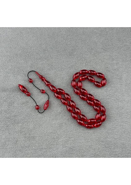 Kırmızı Badem Model Eski Blok Zar Ateş Kehribar Tespih fiyatları