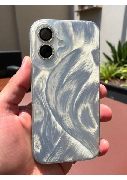 Apple iPhone 17 Uyumlu – Tüylü Hologramlı Yumuşak Silikon Kılıf, Darbeye Karşı Dayanıklı Kapak