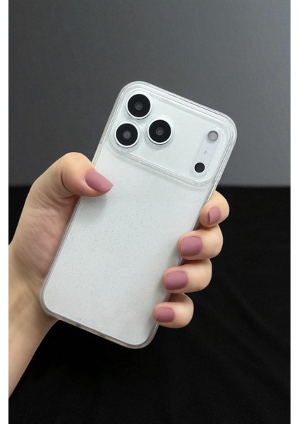 Apple iPhone 17 Pro Uyumlu – Simli Şeffaf Yumuşak Silikon Kılıf, Darbeye Karşı Dayanıklı Kapak