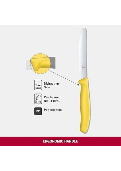 Vt 6.7836.L118 Swiss Classic Sarı Tırtıklı Domates Sosis Bıçağı 11 cm modelleri