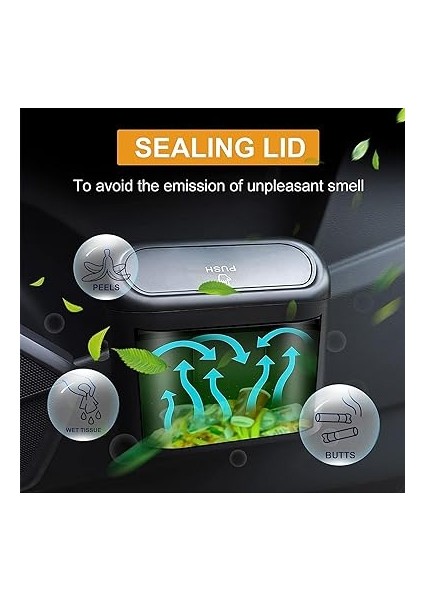 2 Parça Küçük Araba Çöp Kutusu, Evrensel Taşınabilir Mini Araç Çöp Torbası Ile Ev, Ofis, Mutfak Için fırsatları