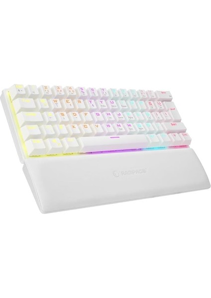 Ally K11 Beyaz Rainbow Q Bilek Destekli Red Switch Gaming Oyuncu Klavye