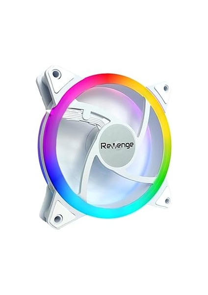 Set 12CM Rgb Renk Değiştiren 120MM Fan Molex LED Bilgisayar Kasa Fanı Revenge Kasa Uyumlu (Beyaz) modelleri