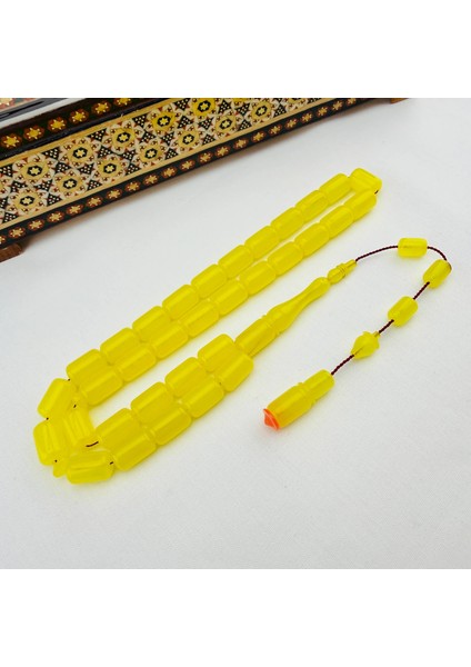 Osmanlı Teker Objeden Hareli 0 Yapı Tespih | Zamanla Vişne Rengine Dönüşen Özel El Işçiliği