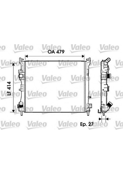 Mtxdpn Motor Su Radyatörü Renault Clio Ii 98-05 Symbol 00- Symbol Ii 08- 1.5dci mt Ac Mekanik 480X416X34