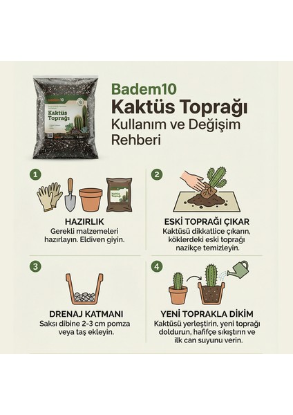 Organik Cocopeat Perlit Pomza Karışımlı Kaktüs ve Sukulent Toprağı 5 Litre fiyatları