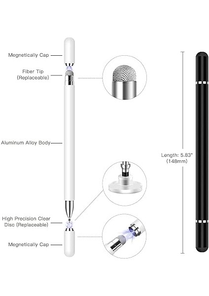 Dokunmatik Ekran Için Stylus Kalem, Galaxy Tab A9+/a8/a7/a7 Lite Için Stylus, iPad Pro/ipad 9/8/7/6 Için Yüksek Hassasiyetli Kalem, Ful Hd Tablet/tüm Dokunmatik Cihazlar Için Yüksek Performans (Siyah) fırsatları