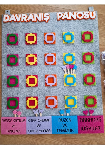 Keçe Davranış Panosu, Davranış Ödül Panosu - 1. 2. 3. Sınıf ve Okul Öncesi - Gri indirimleri