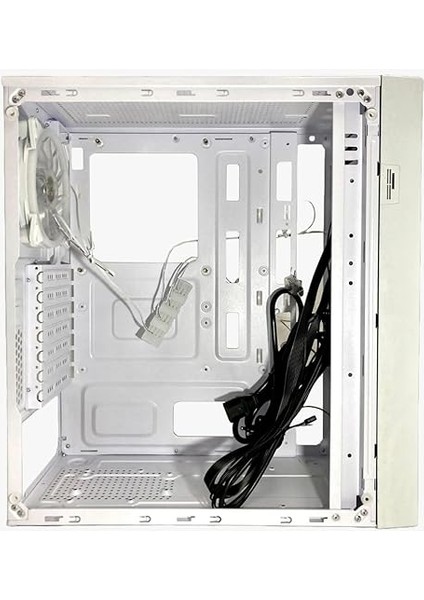 Wmesh Beyaz 4X120MM Rainbow Fan Atx Oyuncu Bilgisayar Kasası fırsatları