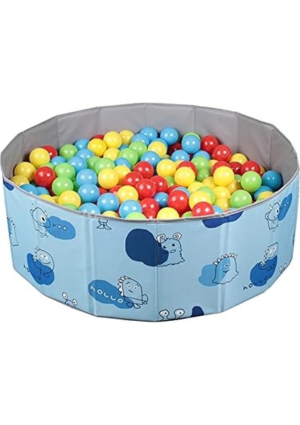 Marine Katlanabilir Top Havuzu - Oyun Alanı ve Halısı - 150 Adet Top Hediye - Sevimli Mavi