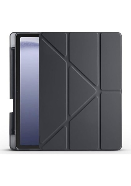Galaxy Tab A9 8.7 Inç X110/X115 Uyumlu Kalem Bölmeli Silikon Tablet Kılıf – Smart Cover Katlanabilir Kapaklı, Stand Fonksiyonlu, Manyetik Kapanışlı (Siyah) fiyatları