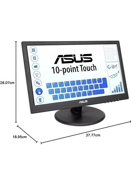 VT168HR 15.6 LED 1366X768 10 Ms HDMI VGA Vesa 3 Yıl 10 Parmak Dokunmatik, Eyecare Monitör indirimleri