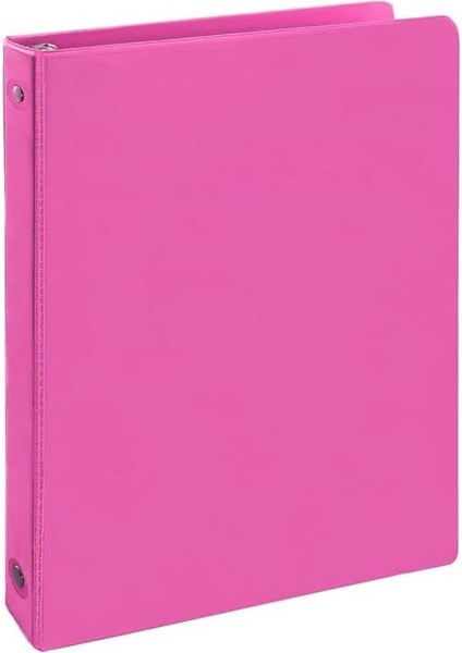Halkalı Klasör 1 Adet A4 Pvc Öğrenci ve Ofis Tipi Evrak Sunum Klasörü Iç Cepli Otomatik Mekanizmalı Büro Okul Arşivle Pembe