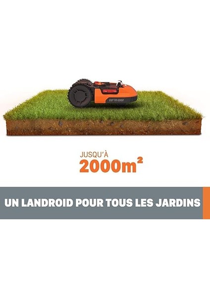 WR155E 20V 5.0AH 22CM Landroıd Tam Otonom Kömürsüz Çim Biçme Robotu fırsatları