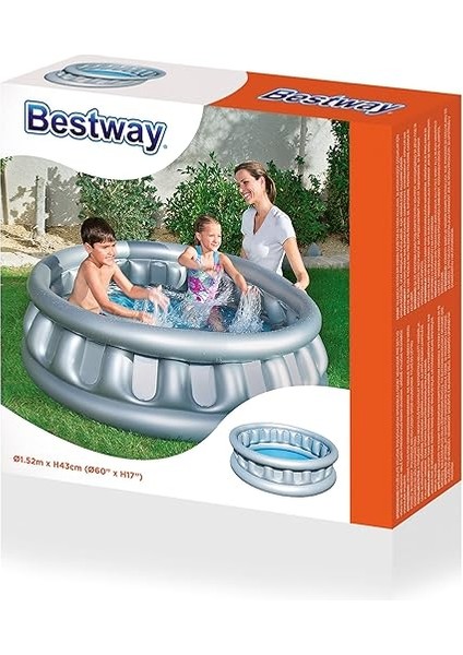 Pompalı - Büyük Metalik Büyük Şişme HAVUZ(152X43CM)51080 fırsatları