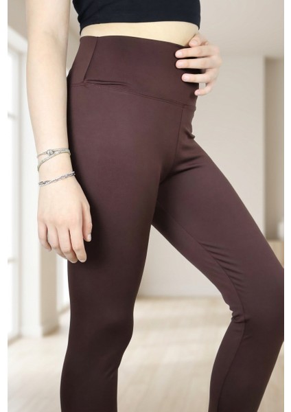 Yüksek Bel Toparlayıcı Spor Tayt - Iç Göstermez Yumuşak Dokulu & Kaymaz Bel Premium Tayt