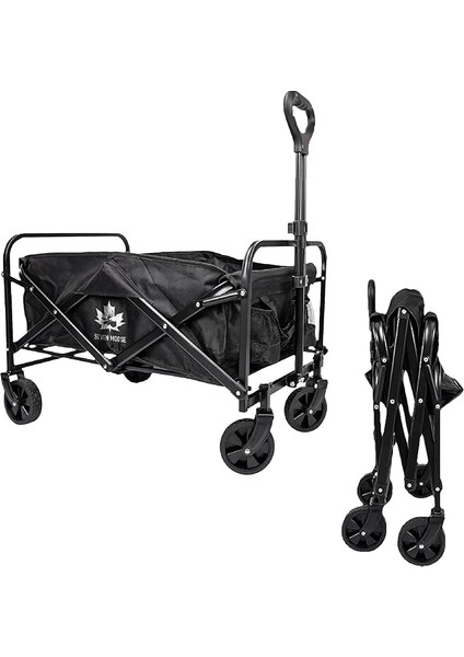 Sevenmoose Katlanır Taşıma Arabası Tekerlekli Taşınabilir Kamp Arabası