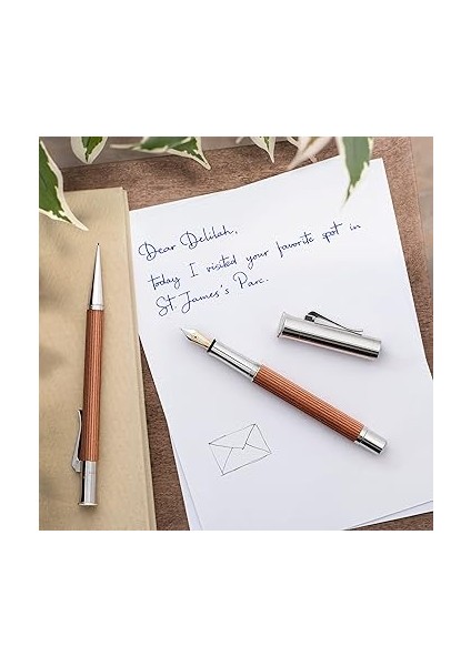 Von Faber-Castell Klasik Tükenmez Kalem, Pernambuco Ahşap Gövde, Platin Kaplama, B Uç Kalınlığı, El Yapımı fırsatları