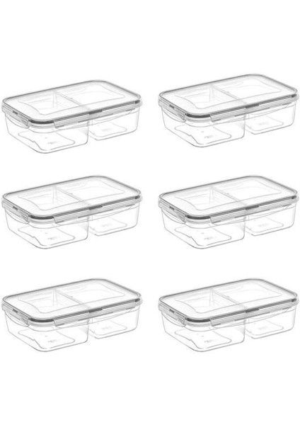 Buffer® 2 Bölmeli 1+1 Litre Kilitli Kapaklı Erzak Saklama Kabı LC-525