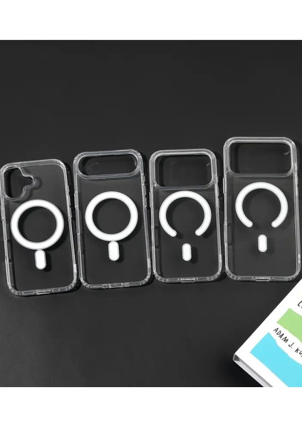 Apple Iphone 17 Pro Uyumlu Şeffaf Magsafe Kılıf Darbe Emici Silikon, Kamera Korumalı, Manyetik indirimleri