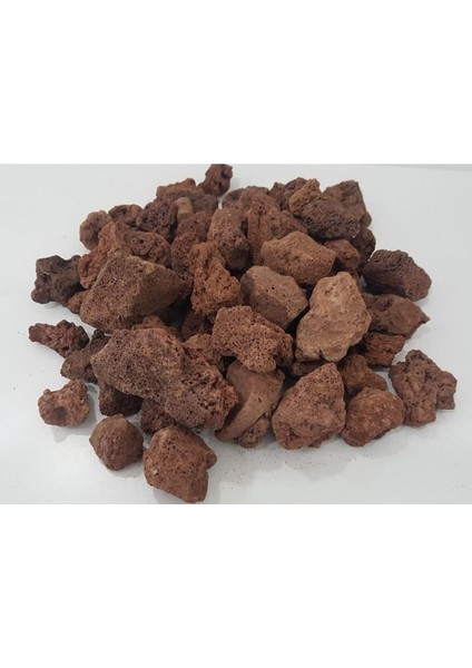 Kırmızı Pomza Taşı 15-25 mm 15 kg Volkanik Ponza Lav Taşı Ponza Kaktüs Sukulent Pomza Tarım Pomzası