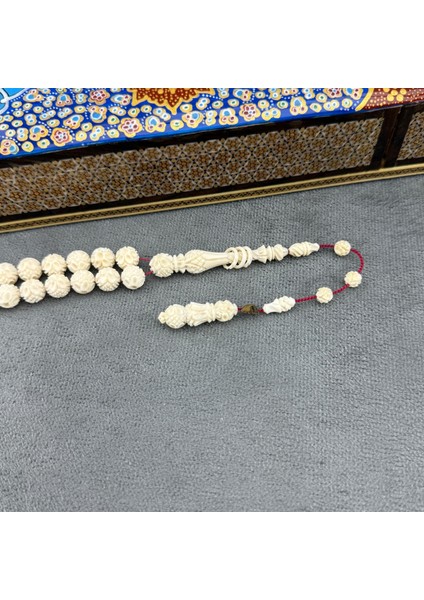 Yavuz Bülbül Usta Işçilikli Oyma Motifli Fil Dişi Tespih fiyatları