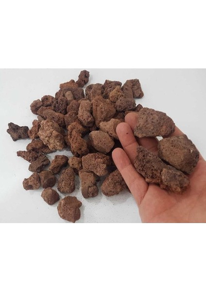 Kırmızı Pomza Taşı 15-25 mm 15 kg Volkanik Ponza Lav Taşı Ponza Kaktüs Sukulent Pomza Tarım Pomzası modelleri