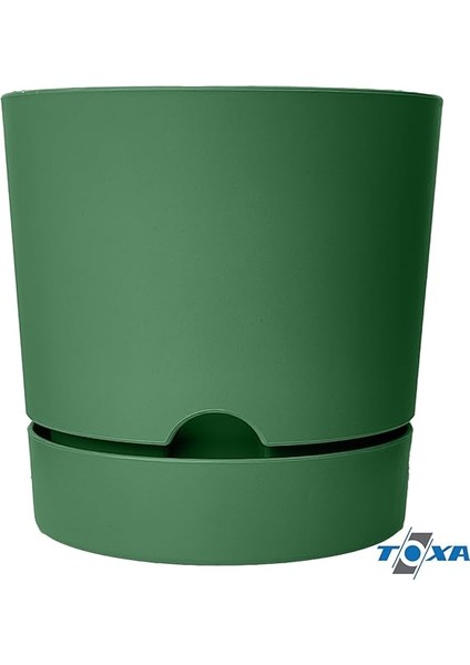 Begonya Saksı Tabaklı Drenajlı Mat Plastik Çiçek Saksısı (Yeşil, 3.3 Litre) modelleri