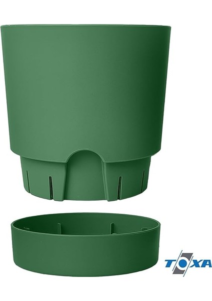 Begonya Saksı Tabaklı Drenajlı Mat Plastik Çiçek Saksısı (Yeşil, 3.3 Litre) fırsatları