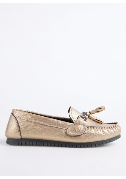 Bronz Kadın Loafer Emaı