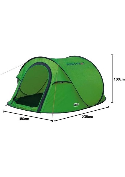 Peak Vision 3 Kişilik Kamp Çadırı, Yeşil/phantom indirimleri