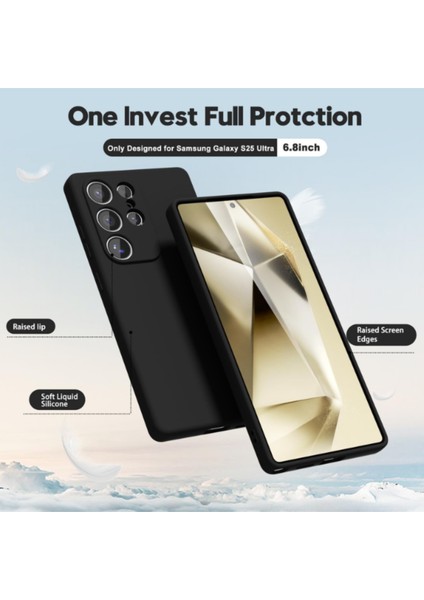 Samsung S25 Ultra Uyumlu Siyah Lansman Seri Liquid Silikon Kılıf, Darbe Emici Yumuşak Koruyucu Kapak indirimleri