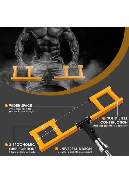 Viking Press Attachment For 2-Inch Olympic Barbell – 3 Hand Grip Positions For Increased Versatility modelleri